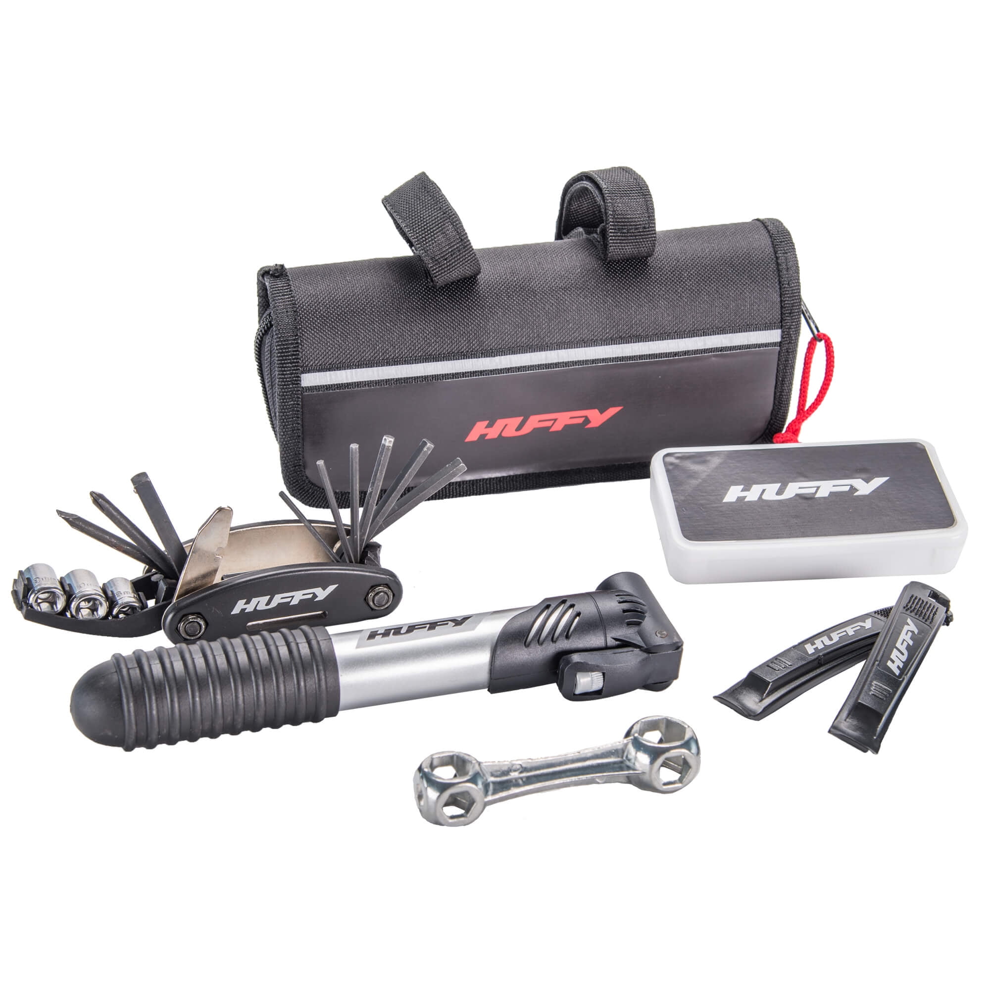 multi tool Mini Spanner Bike Repair Kit Hanging Tool Bag Includes Mini Pump 