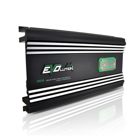 LANZAR EV594 - 4,000 Watt Hybrid 5 Channel (SMD Class AB 1-4)(Class D 5th) Power (Best Hybrid Integrated Amplifier)