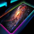 thumbnail image 1 of Alfombrilla de ratón RGB LED Lllumination para oficina, alfombrilla de ratón grande para Gamer Space Universe Gaming, teclado, ordenador, Anime, alfombrilla de escritorio para CSGO LIUWENJING unisex, 1 of 2
