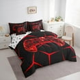 thumbnail image 3 of Homewish Gamer Gaming 7-Piece Twin Bedding Sets,Modern Geometric Hockeycomb Bedding Comforter Set,Red Gamepad Sheet Sets For Boys Teens,Microfiber Bedroom Decor Reversible, 3 of 8