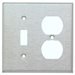 thumbnail image 2 of Stainless Steel Metal Wall Plates Midsize 2 Gang 1 Toggle 1 Duplex, 2 of 2