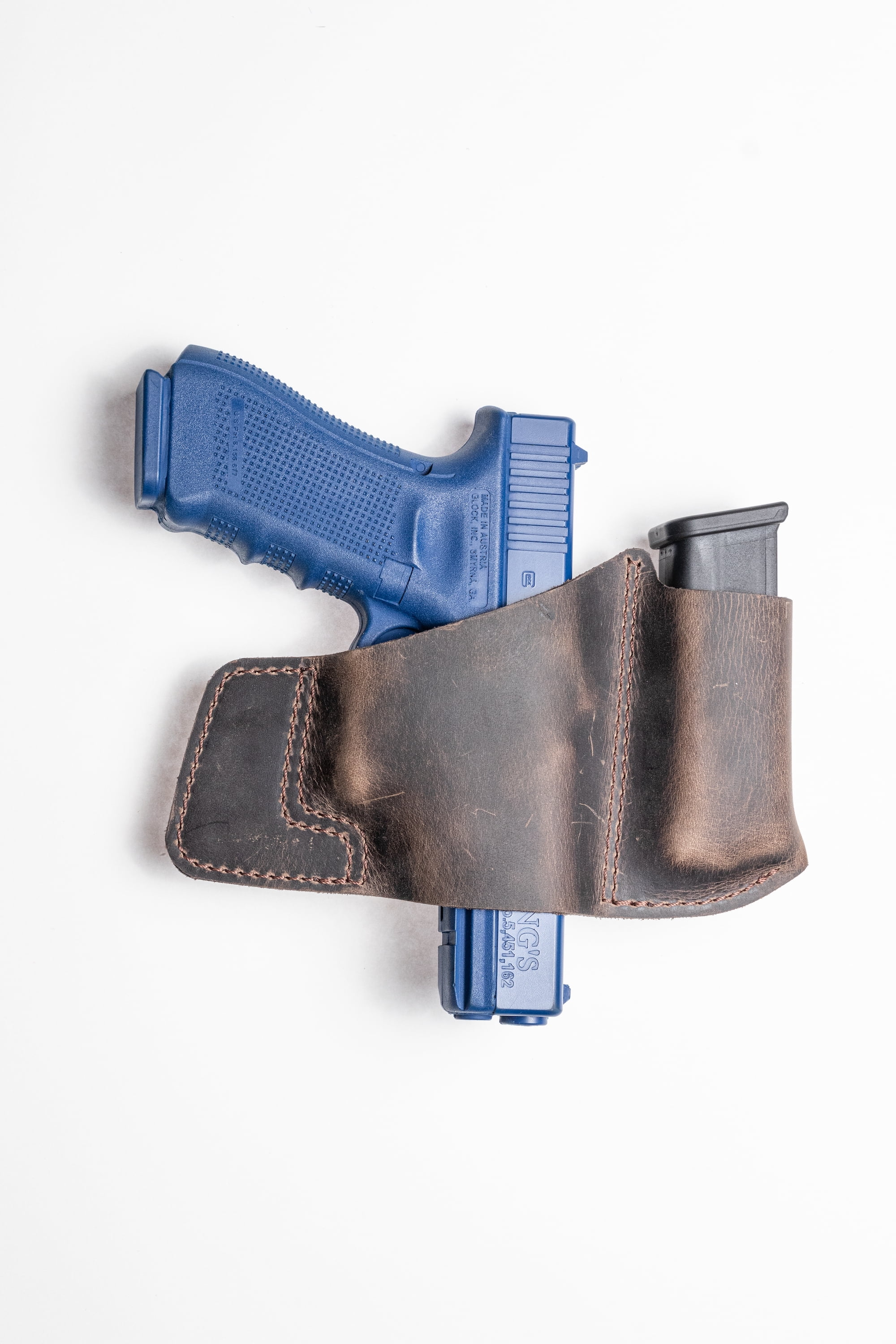 Saddle Mate Top Grain Buffalo Leather Training Range Gun Holster & Mag Pouch Combo- Right Handed