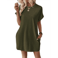 thumbnail image 2 of Womens Summer Dresses Fashion 2025 Short Sleeve Mini Dress Green S, 2 of 9