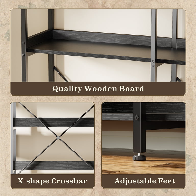 Amadwell 5-Tier Bookshelf, 47 Inch Industrial Storage photo 7