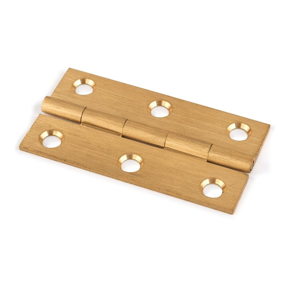 Highpoint Solid Brass Broad Cabinet Hinge 2-1/2" X 1-5/16"  Brushed Satin Finish Pair With Screws