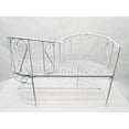 thumbnail image 2 of 3.25' Solid White Home Furniture Collections Vis-A-Vis Chair Bench, 2 of 6