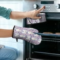 thumbnail image 2 of Bichon Dog Purple Florals Kitchen Oven Mitt and Pot Holder Sets 4 Pcs for Baking, Cooking and Grilling, Heat Resistant Up To 392 °F, 2 of 7