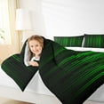 thumbnail image 4 of Homewish Abstract Ombre Stripes Bedding Comforter Set,Modern Abstract Geometric Twin Comforter Sets,Green Black Lines Bedding Set For Adults,Breathable Home Decor Reversible,2pcs, 4 of 8