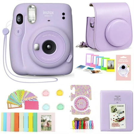 Image of Fujifilm Instax Mini 11 Instant Camera Lilac Purple + MiniMate Accessories Bundle + Color Filters Album Frames