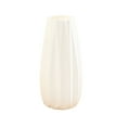 thumbnail image 2 of Ceramic Look Plastic Vase, Small Home Decor Flower Arrangement for Coffee Table Desk Shelf, Elegant and Durable Ornament, 3.7x3.7x5.9 Inches, 2 of 6