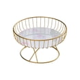 thumbnail image 1 of Tazón de frutas Macarena Soporte decorativo de un solo nivel blanco rosa, 1 of 8