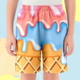 thumbnail image 2 of Baseball Drip For Boys Ice Cream Boy Baseball Shorts Waffle Or Cone Quick Dry Preppy Casual Shorts Kids Ice Cream Drip Track Short Pants Red 7 Y-8 Y, 2 of 4
