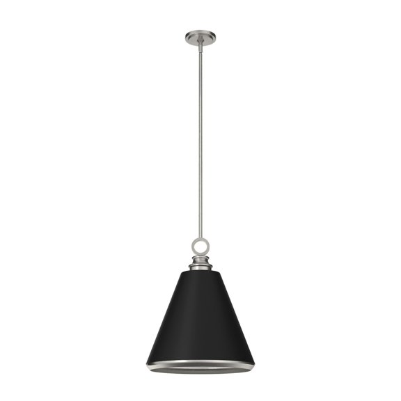 Klein 16" Pendant Light Brushed Nickel Modern Ceiling Fixture for Indoor Use