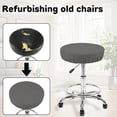 thumbnail image 4 of Wekvgz 4 Pcs Elastic Bar Stool Cover Fits 11 to 18 Inches Chair Washable Polyester Round Stool Cover for Home Cafe Office Restaurant, 4 of 15