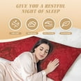 thumbnail image 4 of Bingfone Body Pillow Cover Long Pillow Case With Zipper Decorative Bedding Pillowcase 20"X54" Soft Cushion Pillow Case For Bedroom-Vintage Burgundy, 4 of 8