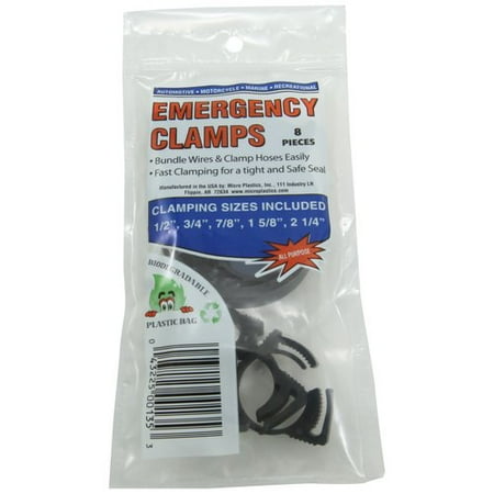 Emergency Hose Clamps, 8-Pack