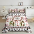 thumbnail image 2 of Bohemian Dream Catcher King Comforter Set Women Ombre Red Bedding Set King,Boho Aztec Stripe Bedding Comforter Sets Chic Butterfly Duvet Set,Abstract Aesthetic Quilted Comforter, 2 of 7