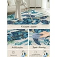 thumbnail image 5 of Blue Sea Turtle Area Rug for Bedroom 4x6 Ft Blue Floral Starfish Retro Striped Super Soft fuzzy Throw Rug Non-Slip Fluffy Plush Indoor Floor Carpet for Living Room Nursery Home Decor, 5 of 8