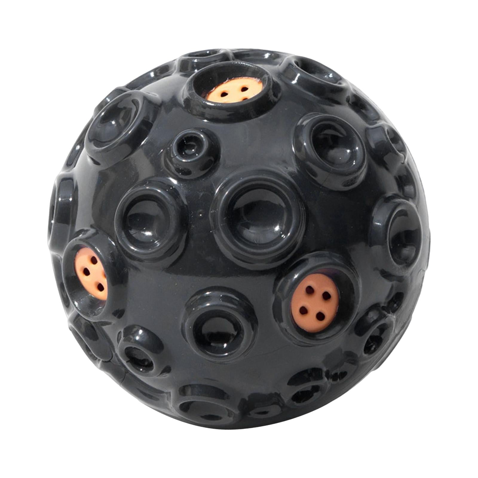 Bvdfgk Aggressive Chew Dog Toy Ball, Interactive Dog Ball with Squeaking Sound, Durable Black