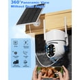 thumbnail image 4 of CQ40 4G LTE Cellular Security Camera Outdoor, 4MP QHD No WiFi Solar PTZ Camera with 8000mAh Battery, Separate Solar Panel, AI PIR Motion Detection, Color Night Vision, IP66, 4 of 9