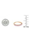 thumbnail image 3 of Dazzlingrock Collection Round Pink Sapphire & White Diamond Bridal Anniversary Wedding Band for Women (0.12 ctw, Color I-J, Clarity I1-I2) in 18K Rose Gold, Size 9.5, 3 of 4