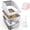 Silver gray, variant on Stainless Steel Sifting Litter Box for Pine Pellet Litter, XXL Non-Clumping System with Lid for Large Cats, High-Sided, Anti-Leakage Design with Non-Stick Bottom, Silver Gray