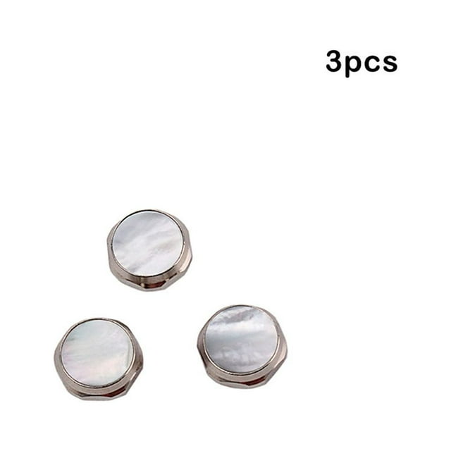3 Pieces Trumpet Button Replacement Universal Repair Component Small Metal Music Playing Fingers Keys Brass Instrument Component Type 4