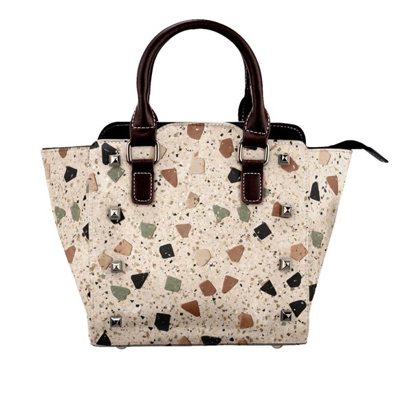 Old Terrazzo Rivet Handbag Small PU Leather Studded Satchel Crossbody bag for Women