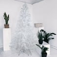 thumbnail image 3 of Uten 5ft White Spruce Artificial Christmas Tree, Easy Setup Hinged Design & Foldable Metal Stand for Home Holiday Decor, 3 of 12