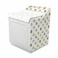 thumbnail image 2 of Owls Washer Cover, Angry and Funny Cartoon Mascots with Colorful Dots Design Pattern, Decorative Accent for Laundromats, 29" x 28" x 40", Multicolor, by Ambesonne, 2 of 3