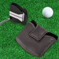 thumbnail image 5 of Haosy Dark Coffee Golf Mallet Putter Cover Strong Magnetic Leather Golf Club Headcover Closure, 5 of 7