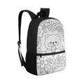 thumbnail image 2 of Uourmeti Bear With Ice Cream Design High Quality School Backpack for Daily Use Travel, Fashion Lightweight Polyester Backpack Durable Fabric Comfort Backpack, 2 of 6