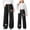 Black, variant on Kid Girls Wide Leg Sweatpants Baggy Loose Spring Bow Drawstring Casual Lounge Athletic Pants Comfy Girl Cute y2k Joggers, 14-15 Years