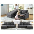 thumbnail image 3 of VANACC 89" L Shape Couch, Reversible Sofa with Chaise, Convertible Sofa with Storage, Couches for Living Room, Grey Bouclé, 3 of 10