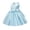 Light Blue, variant on TIREOW Flower Girls Dresses Satin Cloth Solid Color Cute Bow Princess Dress Children's Evening Dress Birthday Dress