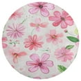 thumbnail image 3 of Floral Colorful Flower Washable Round Rug -Circle Area Rugs for Nursery Bedroom, Vintage Non Slip Non Shedding Low Pile Carpet for Living Room Coffee Table Entryway, 3 of 6