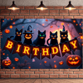 thumbnail image 3 of Halloween Theme Banner Decorative Creative Polyester Material for Birthday Party Holiday Event Indoor Decoration, 3 of 5
