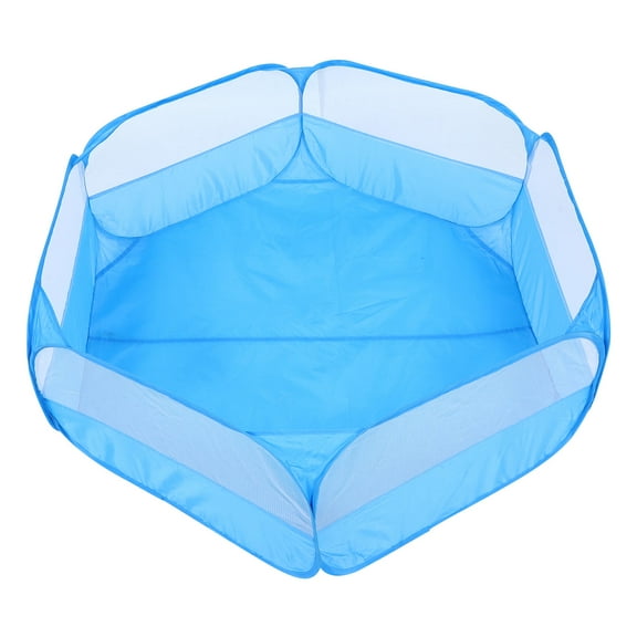 LEORX Small Playpen for Small Animals Blue Nylon 1Pack