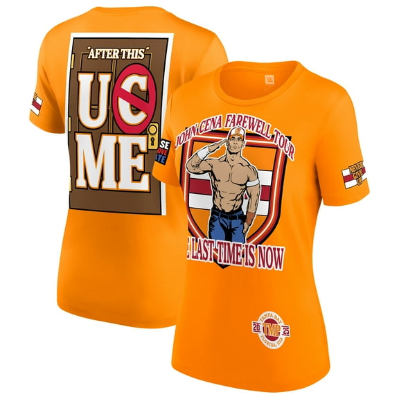 Women's Orange John Cena Farewell Tour 2025 Tampa T-Shirt