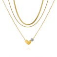 thumbnail image 1 of Collares JeenMata Paquete de Regalo 3 Cadenas Corazón Piedra, 1 of 6