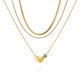 thumbnail image 1 of Collares JeenMata Paquete de Regalo 3 Cadenas Corazón Piedra, 1 of 6