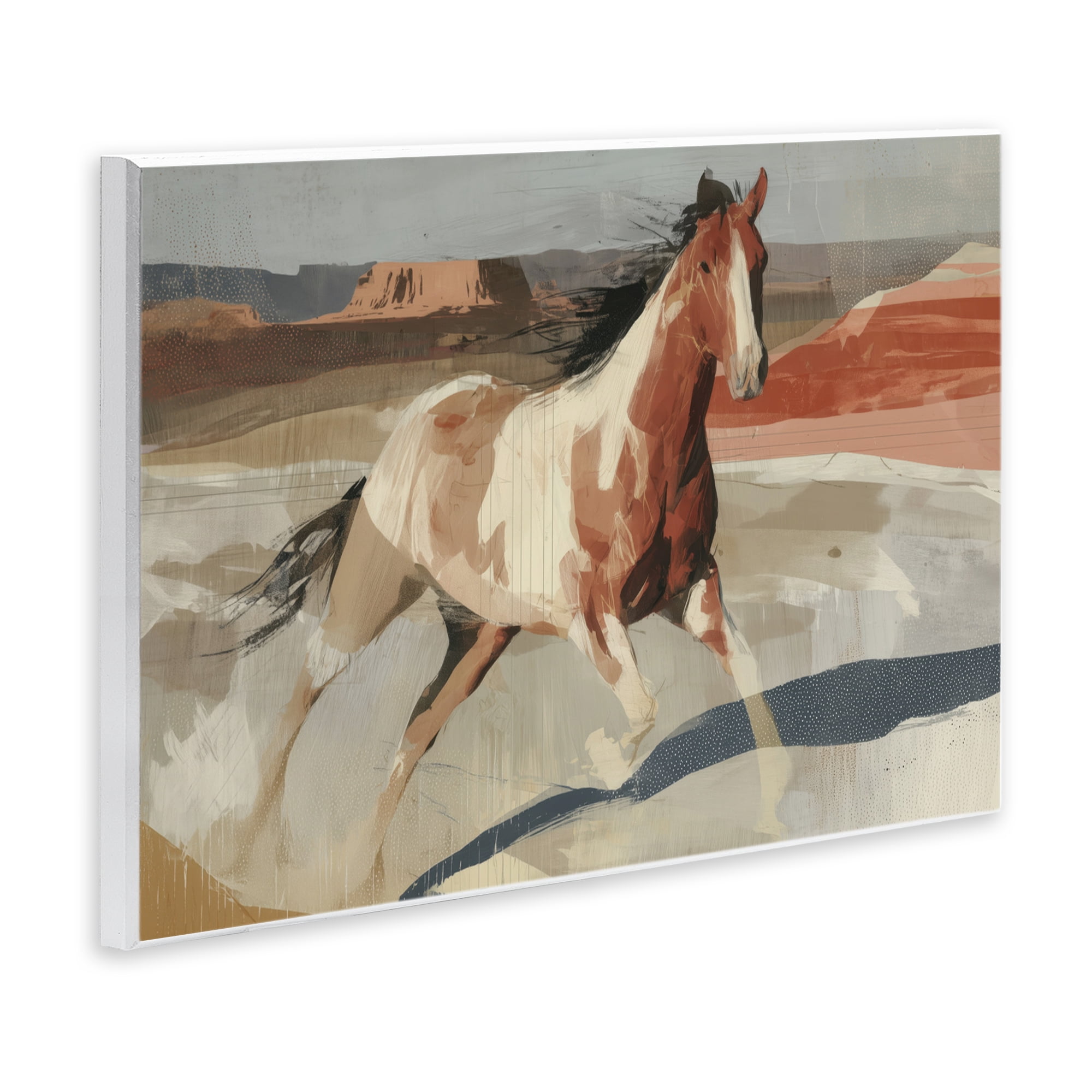 Stupell Industries Wild Horse Across Plains Wall Plaque Art, design by Chromatic Storm Studio
