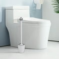 thumbnail image 5 of Silicone Bathroom Toilet Brush Set, Wall Mounted or Floor Placed Tool with Flexible Brush Head, Cleans Corners and Comes with Cover, Easy to Clean and Quick-Drying, 5 of 9