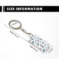 thumbnail image 4 of Goofa Undersea Animals Printed Rectangular Metal Keychain Bag Charm Floral Charm for Purse Keys Metal Keyring Gift for Women Accessories, 4 of 7