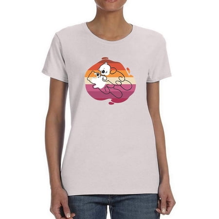 Beaver Couple W Pride Flag T-Shirt Women -Smartprints Designs Female x-Large