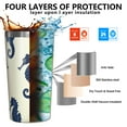 thumbnail image 3 of Ocean Seahorse 10oz Tumblers Stainless Steel Tumbler with Lid and Straw,Vacuum Insulated Double Wall Travel Tumbler Cups with Cleaning Brush for Coffee, Tea, 3 of 4