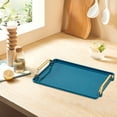 thumbnail image 5 of Plastic Tray Tea Tray Fruit Tray Beauty Salon Storage Hotel Home Use English Rectangular Cup,1×Teacup Plate Clearance, 5 of 5