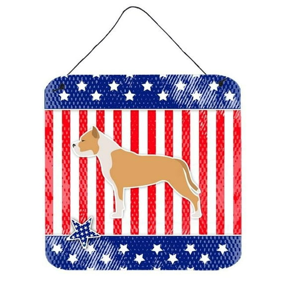 USA Patriotic Staffordshire Bull Terrier Wall or Door Hanging Prints