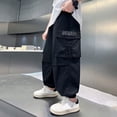 thumbnail image 2 of UJNDER Boy's Casual Athletic Lightweight Ice Silk Trousers for Big Kids Daily Wear Boys Sweatpants,Black,9-10 Years, 2 of 5