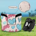 thumbnail image 6 of Haosy Blue Red Love Heart Golf Mallet Putter Cover Strong Magnetic Leather Golf Club Headcover Closure, 6 of 7